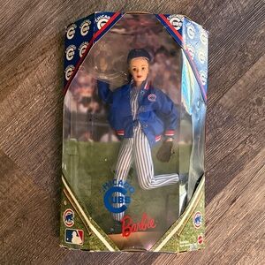 Barbie Chicago Cubs Fan Collectable Barbie - Blue Jacket and White Stripes